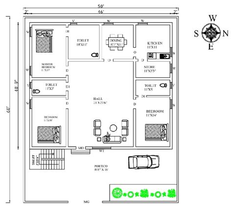 3bhk Single Floor House Plan East Facing Viewfloor Co