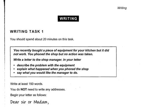General Training Writing Task 1 Cambridge Ielts Book 8