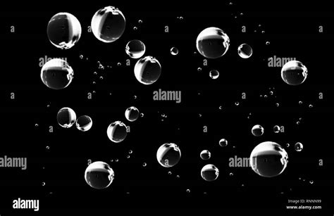 Bubbles Underwater Texture Overlays On Isolated Background Stock Photo