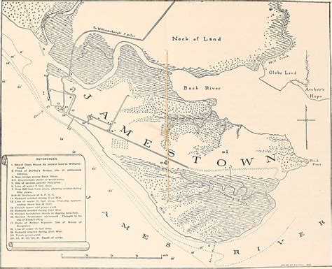 Jamestown Map Drawing