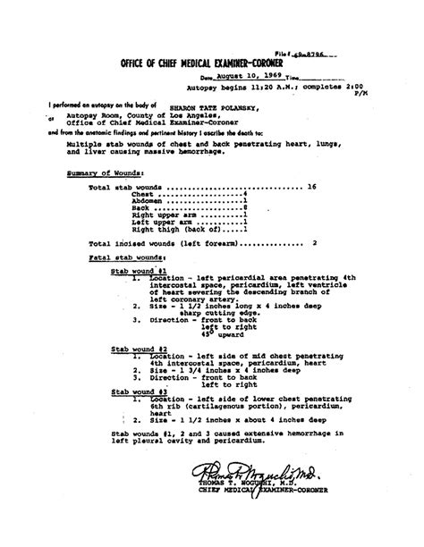 Check spelling or type a new query. SHARON TATE - AUTOPSY