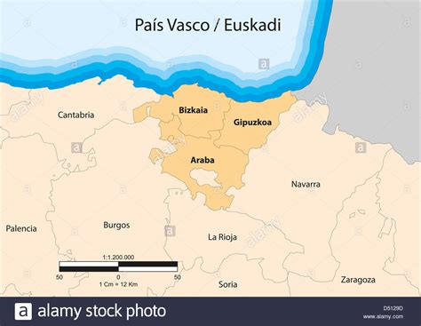 Vector Map Of The Autonomous Community Of Basque Country País Vasco