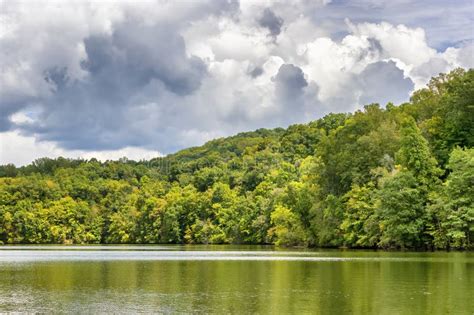 Landscape View Of Holston River Bank In Kingsport Tn Usa Stock Photo