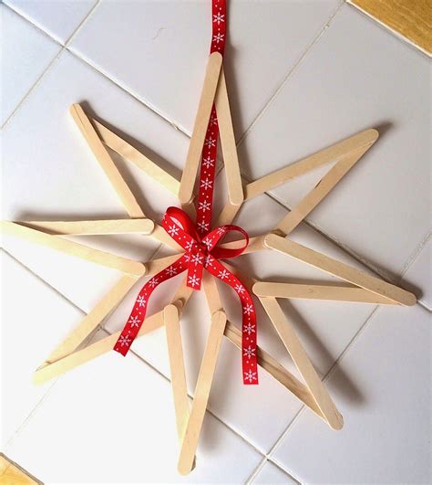 Star Shaped Craft Stick Snowflake Craft Stick Crafts