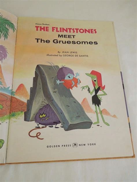 Hanna Barbera The Flintstones Meet The Gruesomes Big Golden Book 1965