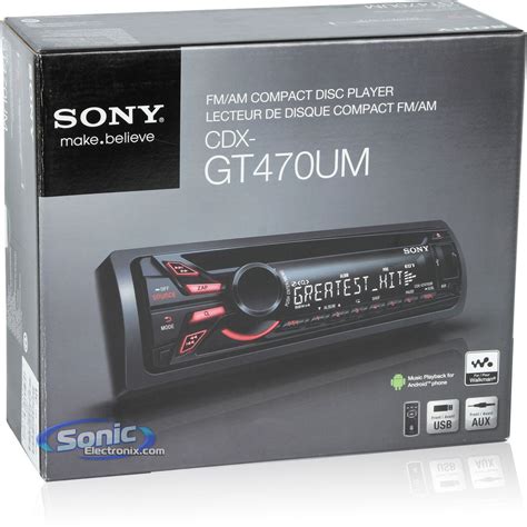 Sony Cdx Gt470um Cdmp3wma Car Stereo Receiver W Usb And Aux