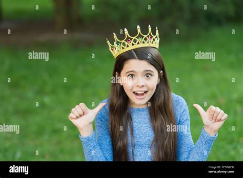 My beauty deserves crown. Emotional child give thumbs ups. Little miss