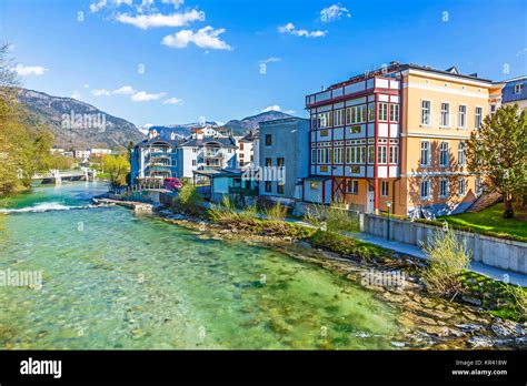 Old City Bad Ischl At Traun River Stock Photo Alamy