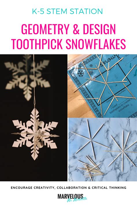 Build A Snowflake Toothpick Snowflakes Stem Activities For Winter
