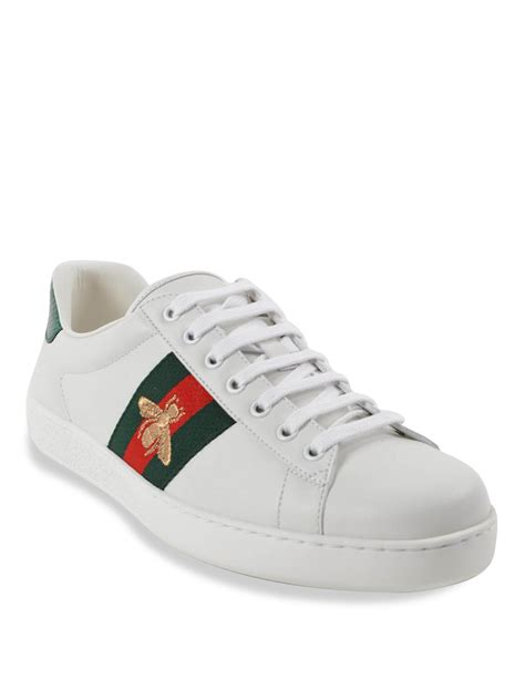 Trainers Gucci Bee Detailed Leather Sneakers 429446a38g09064