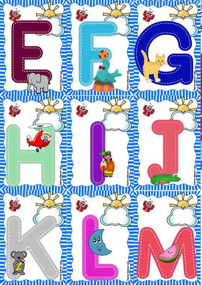 Alfabeto Ilustrado Bastão Colorido Infantil Pdf 43 Elo7