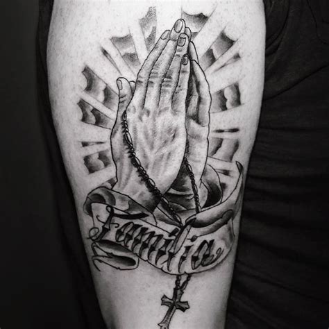 The praying hands tattoo works well alone. 65+ Images OF Praying Hands Tattoos - Way to God
