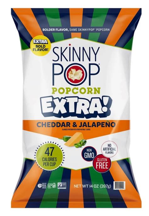 Skinnypop Cheddar And Jalapeno Popcorn 14 Oz —