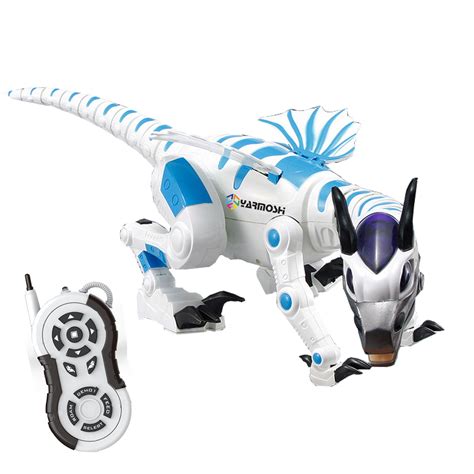 Yarmoshi Rc White Blue Dragon Robotic Remote Control For Boys And