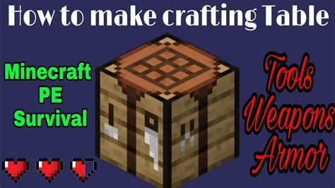 How To Make A Crafting Table In Minecraft Pocket Edition