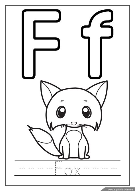 Lets color f letter together with your kids. English for Kids Step by Step: Printable Alphabet Coloring ...