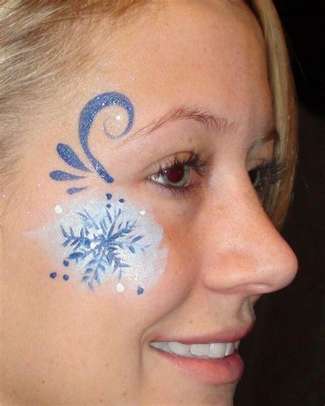 Snowflake Christmas Facepainting Christmas Face Painting Face