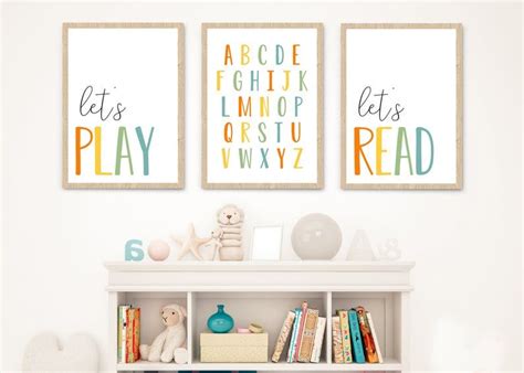Digital Files Set Of 3 Playroom Prints Kids Room Decor Etsy