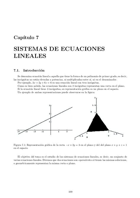 Pdf Sistemas De Ecuaciones Lineales 71 Introducción Math Hw