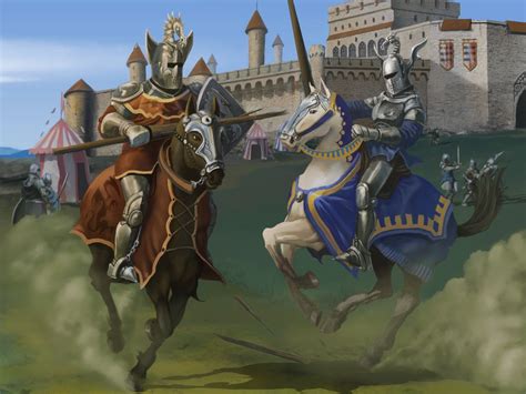 Knights' fight | Custom-Designed Illustrations ~ Creative Market