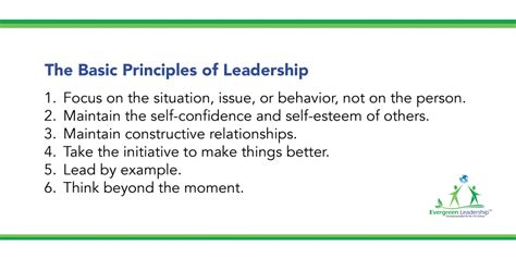 The Basic Principles Of Leadership By Evergreen Leadership