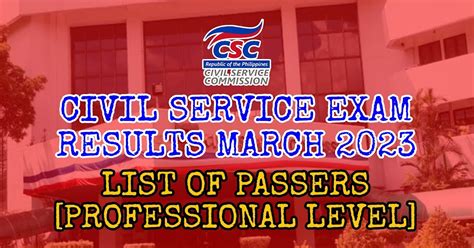 CSE LIST OF PASSERS MARCH PROFESSIONAL LEVEL