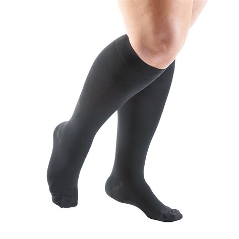 Support Plus Womens Opaque Closed Toe Wide Calf Firm Compression Knee