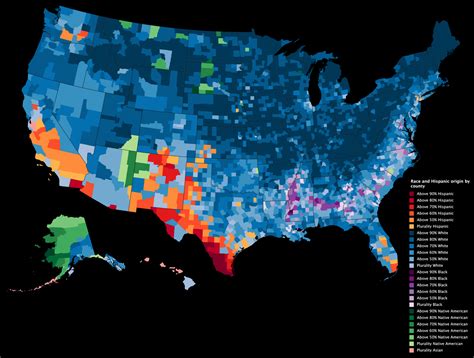 An Ethnic Map Of The United States By County Majority Vivid Maps
