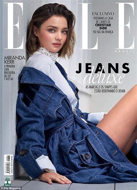 Miranda Kerr Shows Off Her Toned Torso On The Cover Of Elle Magazine Miranda Kerr Fashion