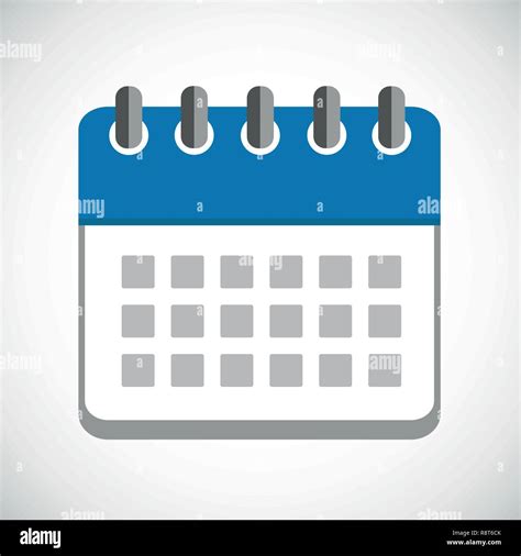Blue Icono Calendario Pictograma Mes Ilustración Vectorial Eps10 Imagen