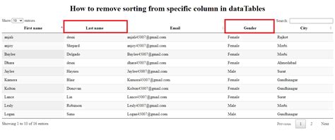 How To Remove Sorting From A Specific Column In DataTables Devnote