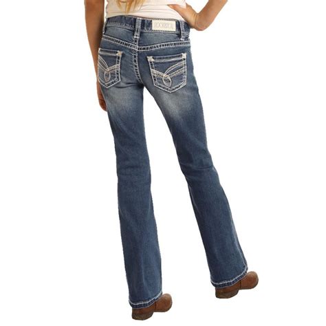 Medium Vintage Girls Bootcut Jeans By Rock And Roll Cowgirl