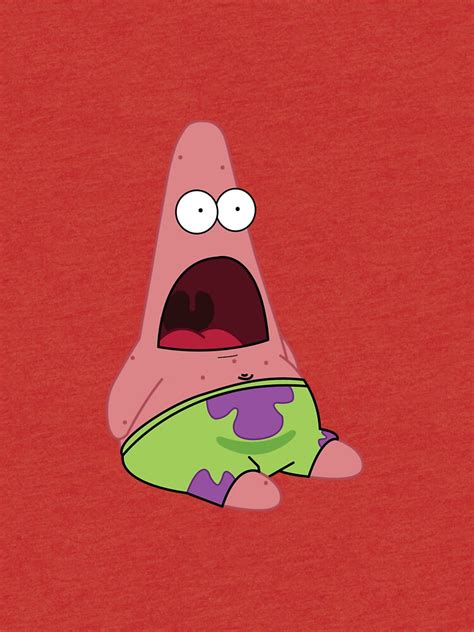 Shocked Patrick Funny Spongebob Patrick Star Meme T Shirt Sticker Pillow T Shirt By