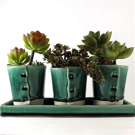 Succulent Planter Ceramic Planter Desk Planter | Etsy | Ceramic flower pots, Succulent planter ...