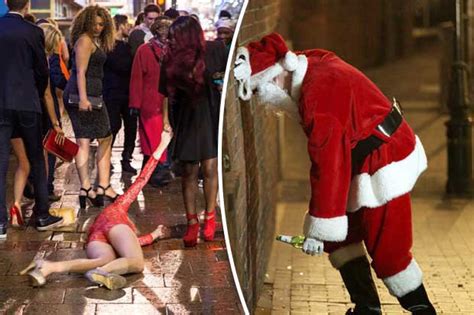 Xmas Office Parties Gone Wrong Brits Getting Very Messy As Black Eye