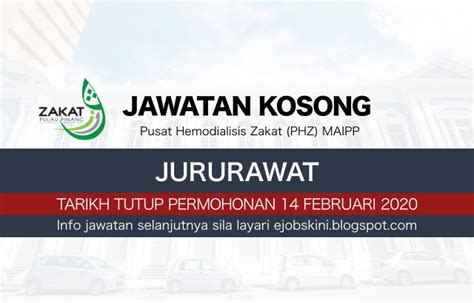 Jabatan kastam diraja malaysia pulau pinang. Jawatan Kosong Pusat Hemodialisis Zakat (PHZ) Februari 2020