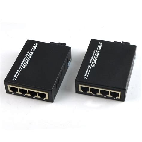 1 Pair 101001000mbps Fiber Optic Ethernet Media Converter Gigabit