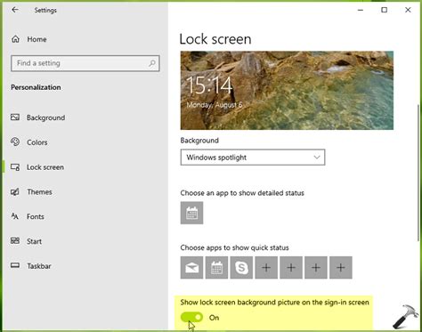 How To Set Windows Spotlight Image As Login Screen Background In