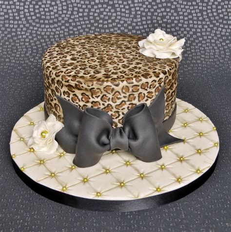Leopard Print Birthday Cake - CakeCentral.com