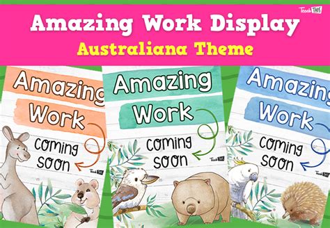 Amazing Work Display Australiana Theme Teacher Resources And