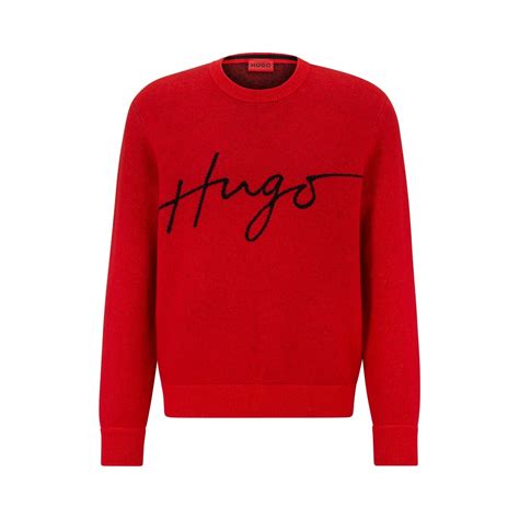 Hugo Hugo Stigg Knitjmpr Sn32 Men Red 693 Flannels