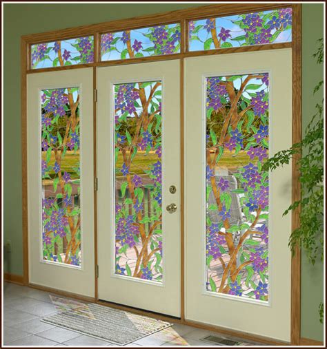 Biscayne Stained Glass Window Film Wallpaper For Windows