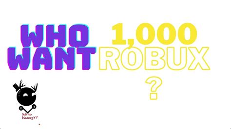 Who Want To Win 1k Robux Youtube