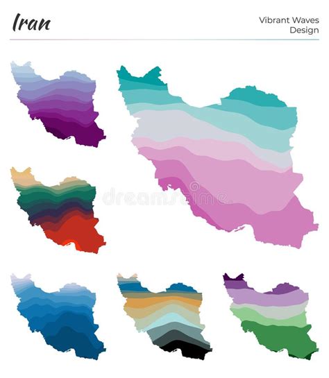 Set Of Vector Maps Of Iran Stock Vector Illustration Of Business