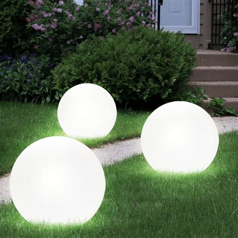 Maybe you would like to learn more about one of these? 3x LED Solar Kugel Lampen Erdspieß Steck Leuchten Garten ...
