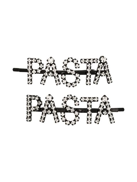 Ashley Williams Pasta Crystal Embellished Hair Pins Farfetch