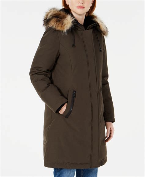 Vince Camuto Hooded Faux Fur Trim Down Parka And Reviews Coats