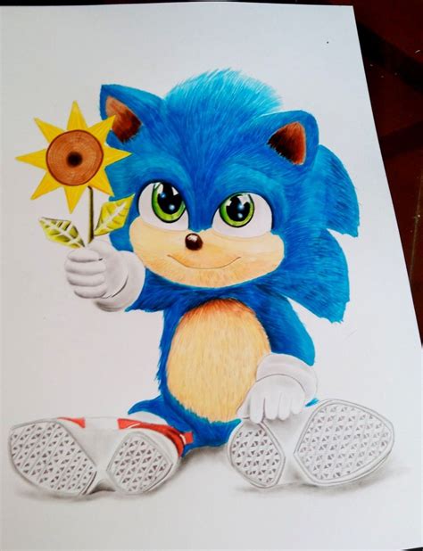 Como Dibujar A Baby Sonic De Sonic La Pelicula 2020 Drawing Baby