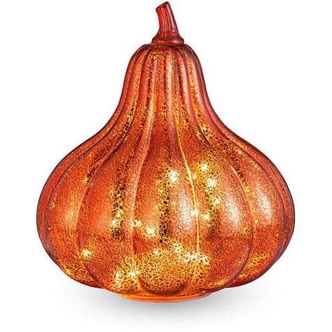 Improvements Mercury Glass Lighted Gourd 10 40 Liked On Polyvore