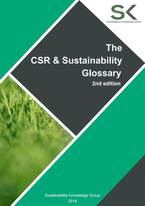 The Csr And Sustainability Glossary 2nd Edition By Sustainability
